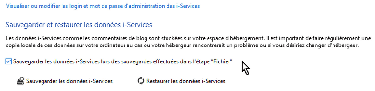 sauvegarder les données