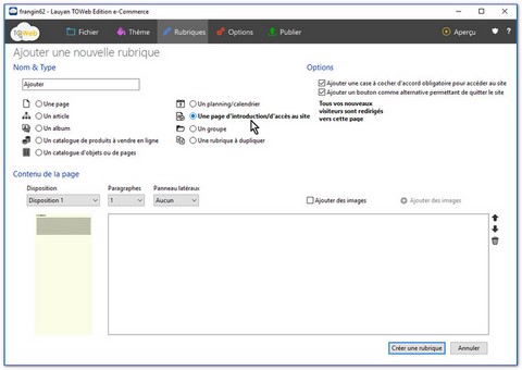 Ajout page d'introduction