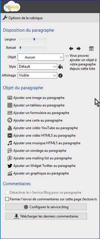 éditeur du paragraphe 1