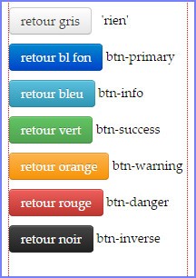 Couleurs des boutons