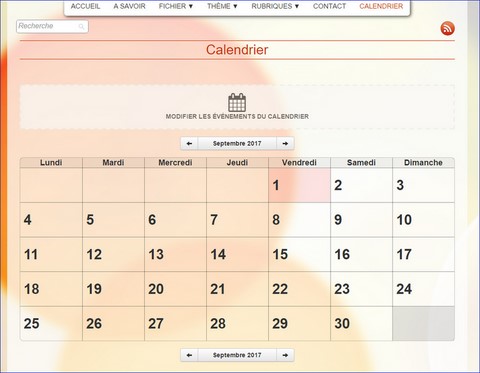 le calendrier est ajouté