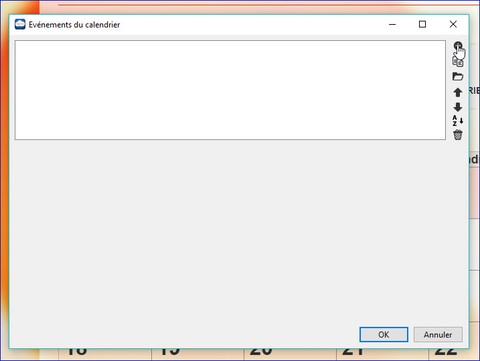 édition des événements