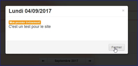 Visualisation d'événements