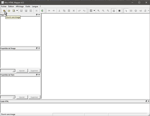Interface du logiciel MccHTML Mapper MccHTML Mapper