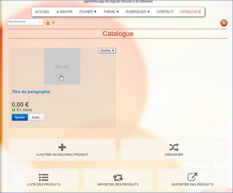 Catalogue ajouté
