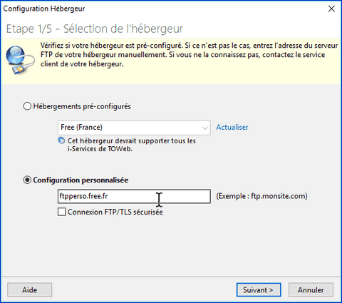 Sélection personnalisée