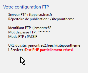 configuration incomplète