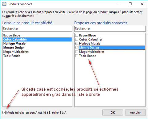 Les produits connexes
