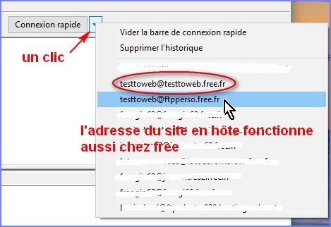 connexions suivantes