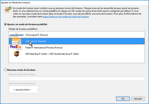 ajouter un transport