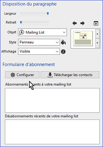 affichage du formulaire