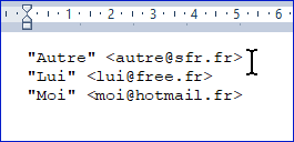 fichier texte de mailing