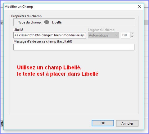 bouton Mondial Relay