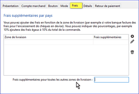 les frais supplémentaires