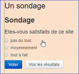 le sondage affiché