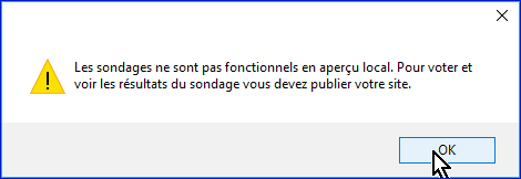 alerte du sondage