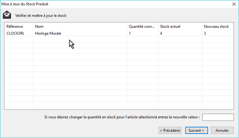 mise à jour stock 4