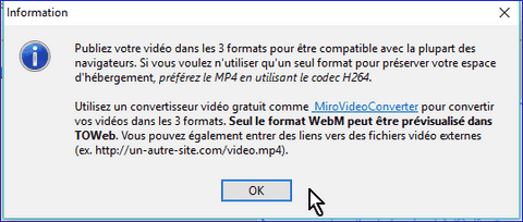 L'information vidéo html5
